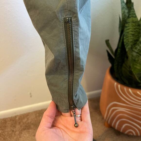 Patrizia S By Mondi Germany Green High Waisted Zipper Cropped Trousers Size 18/L - Picture 7 of 16